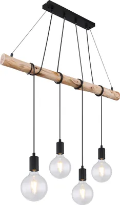 Produktbild von Globo Lighting|Hängeleuchte Metall schwarz matt, 4x E27