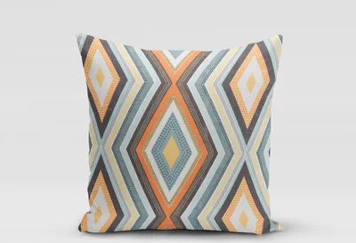 Produktbild von SCHÖNER LEBEN. Kissenhülle geometrisch Ethno Raute creme bunt Größe 70x70cm (HxB) 70x70cm (HxB) Größe