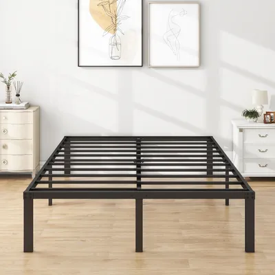 Productafbeelding van Jeugdbed, metalen bed, 120 x 200 cm, eenpersoonsbed met opbergruimte onder het bed (Bedden 120 x 200 cm, zwart)