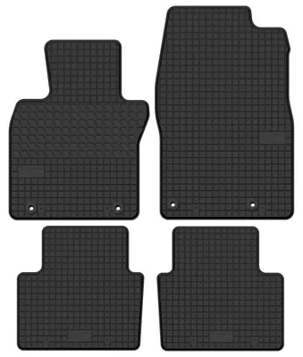 Produktbild von Gummi-Fußmatten für Mazda 3 IV 2019- (Schrägheck/Limousine) – 4-tlg, Schwarz, passgenau – Wielganizator SolidTread