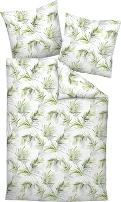 Produktbild von Janine Design Bettwäsche-Garnitur Mako-Satin 45107 MILANO Farbe grün Größe 135x200+80x80