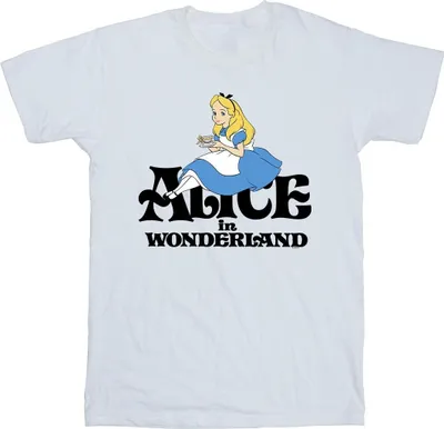 Produktbild von Disney - "Alice In Wonderland Tea Drinker" T-Shirt für Herren BI10529 (4XL) (Weiß)