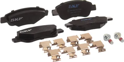 Produktbild von SKF VKBP 80037 Bremsbeläge Satz Vorne Bremsklötze für TOYOTA AYGO (WNB1, KGB1) für CITROËN C1 (PM, PN) passend für PEUGEOT 107 Schrägheck (PM, PN)