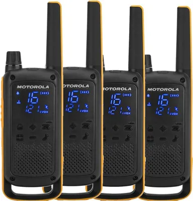 Produktbild von Motorola Talkabout T82 Extreme Quad Pack Funksprechgerät 16 Kanäle Schwarz, Orange