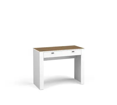 Produktbild von Schreibtisch MORANO, Computertisch mit Schublade, Moderner Arbeitstisch für Homeoffice und Büro, Schreibtisch für Arbeitszimmer und Jugendzimmer Weiß