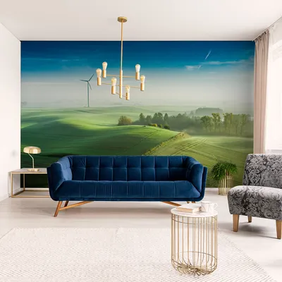 Produktbild von Muralo XXL Vlies FOTOTAPETE gruene FELDER Aussicht Vogelperspektive (B) 300 cm x (H) 210 cm Tapete Wandtapete WOHNZIMMER SCHLAFZIMMER 4619