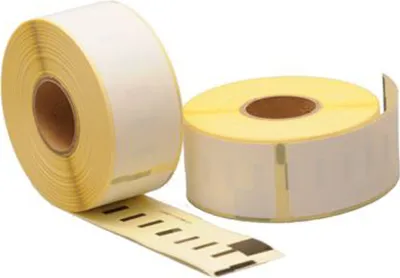Produktbild von rillstab Rollenetiketten 89 x 28 mm weiß 10 Rollen à 130 Etiketten