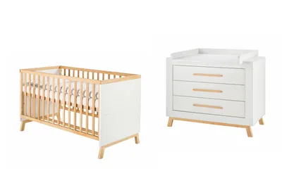 Produktbild von SCHARDT Miami White Kinderzimmer Spar-Set, bestehend aus Kombi-Kinderbett und Wickelkommode