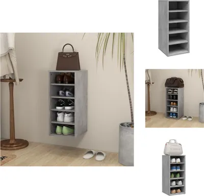 Zdjęcie produktu dla vidaXL Szafka na buty betonowa szara 31,5x35x70 cm materiał drewnopochodny - Stojaki i szafki na buty
