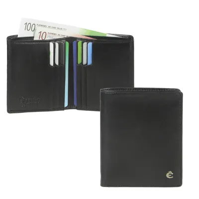 Zdjęcie produktu dla Etui na karty Esquire HARRY męskie czarne, skórzany portfel na karty kredytowe z ochroną RFID 8KF 3020-49