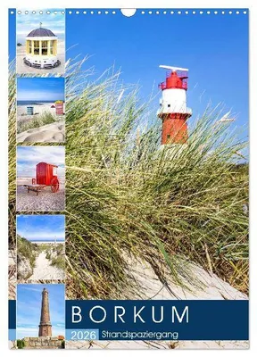 Produktbild von Borkum Strandspaziergang (Wandkalender 2026 DIN A3 hoch), CALVENDO Monatskalender