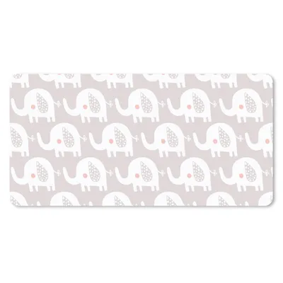 Produktbild von MuchoWow® Schreibtischunterlage Elefant - Design - Punkte 80x40 cm - XXL Mauspad - Gaming Mauspad