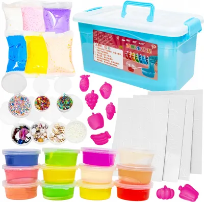 Zdjęcie produktu dla Zestaw Do Robienia Slime Gluty Dla Dzieci Glinka Foremki Naczynia W Kuferku