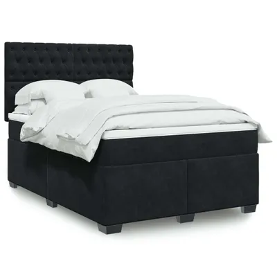 Produktbild von Maison Exclusive - Boxspringbett mit Matratze Schwarz 160x200 cm Samt