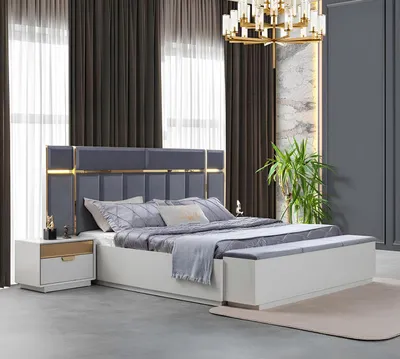 Immagine prodotto di Set completo per camera da letto con letto, 2 comodini e spazio contenitivo