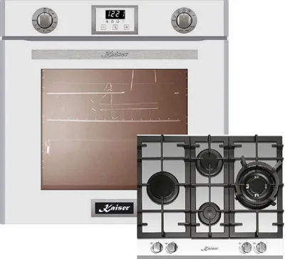 Immagine prodotto di Batteria di cucina/ Kaiser EG 6374 c/ forno a gas Forno da incasso + piano cottura a gas KCG 6394 W