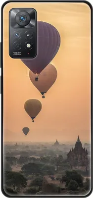 Produktbild von König Design Hülle kompatibel mit Xiaomi Redmi Note 11E Pro Kunststoff Soft Handyhülle - Handy Case Heißluftballons