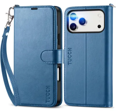Zdjęcie produktu dla Etui z portfelem i paskiem do iPhone 17 Pro Max z blokadą RFID
