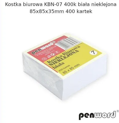 Immagine prodotto di Cubo bianco per ufficio 85x85x35mm 400K