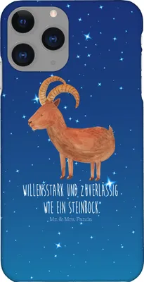 Produktbild von Mr. & Mrs. Panda Iphone 11 Pro Handyhülle Sternzeichen Steinbock - Sternenhimmel Blau - Geschenk, Bock, Ziege, Premium Kunststoff, Geburtstag Dezember, Handy Case