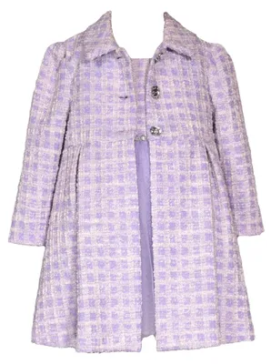 Imagen del producto de Vestido para ocasiones especiales de la marca Bonnie Jean, para niñas de 12 meses a 6 años (color lavanda, talla 4T)