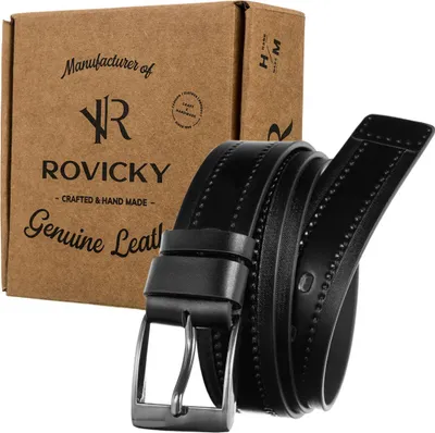 Produktbild von Rovicky Herrengürtel mit klassischer Schnalle Zhuldjes schwarz 105cm