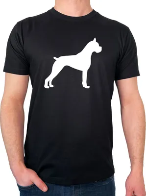 Produktbild von Huuraa Herren T-Shirt Deutscher Boxer Silhouette M Black Bio Baumwolle Fairtrade Herrenshirt Geschenkidee