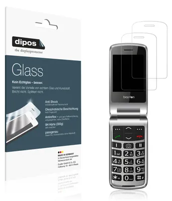 Produktbild von 2x Schutzfolie für Beafon SL605 matt - Anti-Shock 9H Folie dipos Glass Kunststoffglas