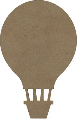 Produktbild von Heißluftballon aus MDF-Holz zum Verzieren - 26 cm