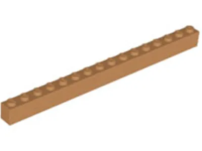 Produktbild von Lego® 250 Stück 2465 Stein Brick 1x16 Part Basic Steine 250 Mittleres Nougat