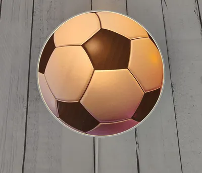 Produktbild von Kleine LED Wandlampe Kinderzimmer, Fußball Lampe mit Schalter, flach Ø 25cm