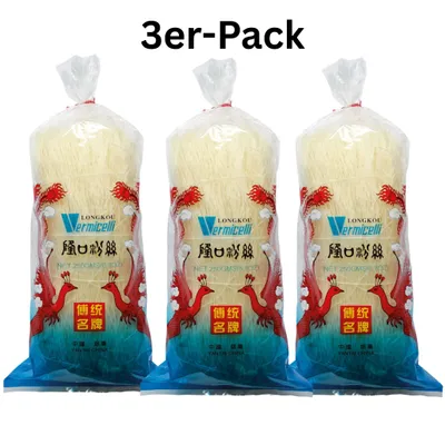 Produktbild von 3er-Pack Longkou Vermicelli Glasnudeln 250g