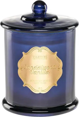 Productafbeelding van Sandelhout & Vanille Relaxkaars - Natuurlijke Soja Pot Kaars (360g, 75 Uur) Intense Geur voor Ontspanning