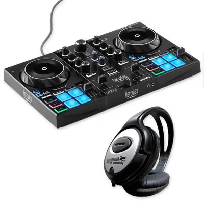 Image de Contrôleur DJ Hercules DJ Control Inpulse 200 MK3 avec casque