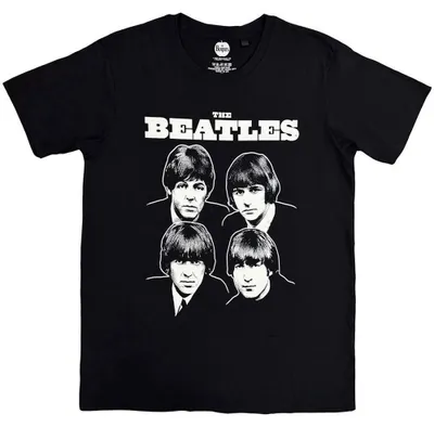 Image de The Beatles - T-shirt « Black & White Band » pour homme/femme (unie) RO15738 (M) (noir)
