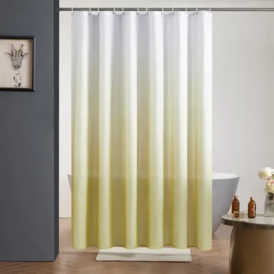 Immagine prodotto di Tenda da doccia 180x200 cm, tessuto, impermeabile, antimuffa, lavabile, beige, con 12 ganci