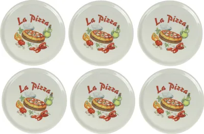 Produktbild von Saturnia Pizzateller mit Muster (6 Stück, La Pizza Ø 31cm)