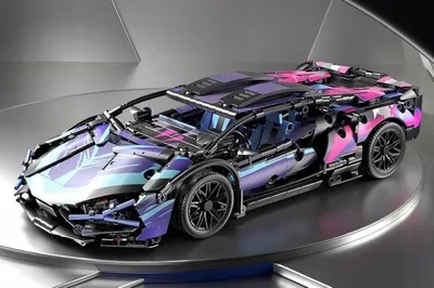Produktbild von Konstruktionsbausteine Auto Mega Lamborghini Baustein-Set Cyberpunk Bausteine – 1314 Teile Perfektes Geschenk