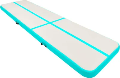 Obrázek produktu pro vidaXL Nafukovací gymnastická podložka s pumpou 800x100x15 cm PVC zelená