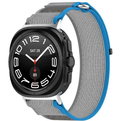 Produktbild von Für Samsung Galaxy Watch Ultra 47mm Design Nylon Klettverschluss Sport Arm Band M5