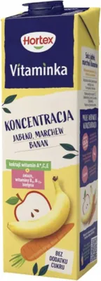 Obrázek produktu pro VelkoobchodPL Hortex Vitaminka šťáva banán, mrkev, jablko 12x1 litr