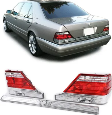 Image de Feux arrière en rouge pour Mercedes Classe S W140 Facelift