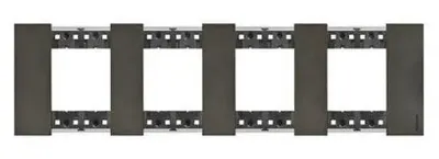 Produktbild von Blende 2 x 4 Metallmodul BTicino Living Now KA4802M4__ Space