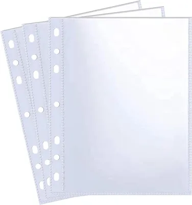Productafbeelding van 30 Stuks 60 Zakken 5 x 7 inch Fotokaartmouiwen Voor A5 6 Ringband - Ultraheldere Fotomouwen - Dubbelzijdige Fotopagina's