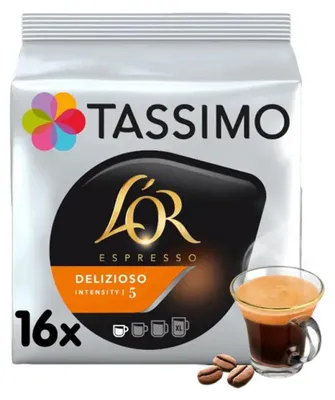 Obrázok produktu pre TASSIMO L'OR Espresso Delizioso, Kávová kapsula, Espresso, T DISC, 16 šálok