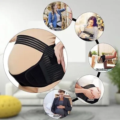 Produktbild von Famanu Schwangerschaftsbauchband - Atmungsaktive Unterstützung für Schwangere M