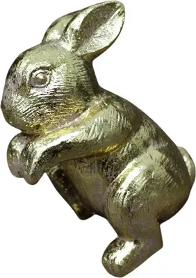 Produktbild von Dekofigur Hase kletternd gold H8,5cm