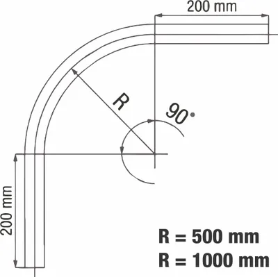 Zdjęcie produktu dla Wentex Eurotrack - łuk 90° - czarny R=1000 mm