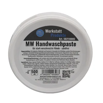 Produktbild von MW Handwaschpaste sandfrei Werkstatt, Hobby 500ml Dose