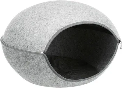 Image de Panier douillet en polaire - 58 x 39 x 54 cm - Gris clair - 101 kg